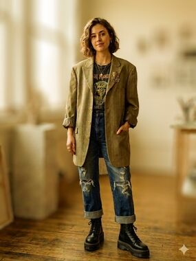 Raspinni 100% Wool Plaid Blazer – 1980s